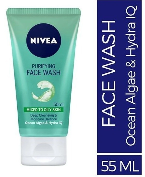 Nivea Face Wash Ocean Algae Hydra Iq Purifying, 55ml - 55ml