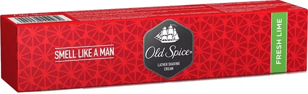 Old Spice Leather Shaving Cream Fresh Lime, 70g - 70g