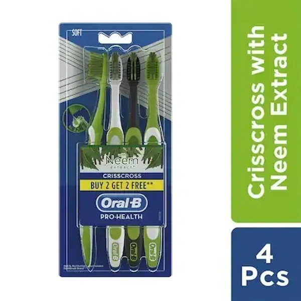 Oral-B Crisscross Anti-Plaque With Neem Toothbrush Soft 4 N, 1 pcs - 1 pcs