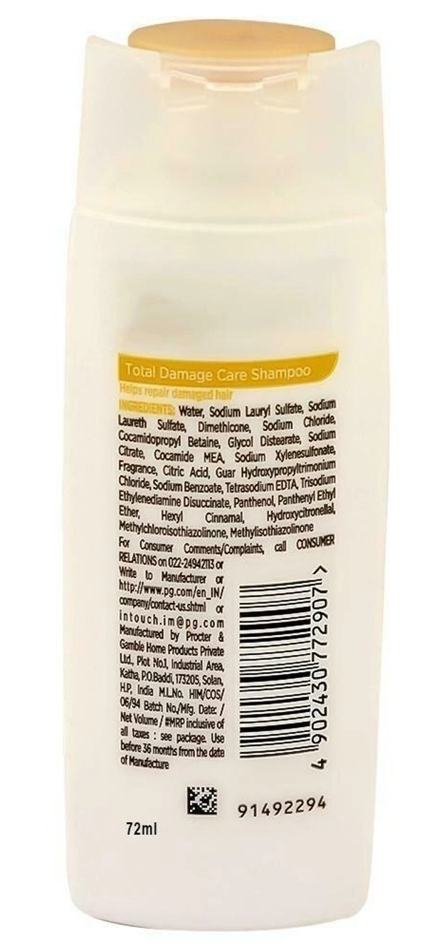 Pantene Total Damage Care Shampoo  Total Damage Care, 72 ml - 72 ml
