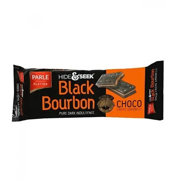 Parle Hide Seek Black Bourbon Choco Creme Sandwich, 40g - 40g