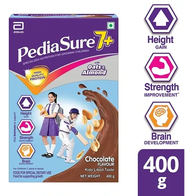 Pedia Sure Pediasure Chocolate Flavour With Oats And Alamond, 400g - 400g