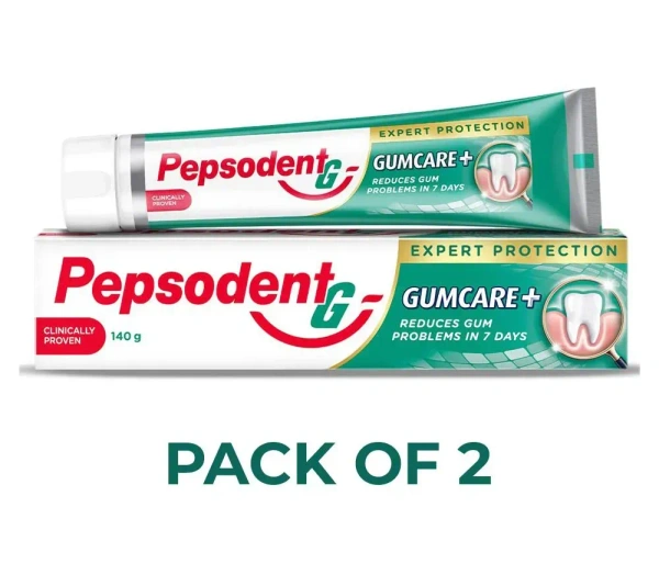 Pepsodent Toothpaste - Gum Care, Expert Protection, 140 g each (Pack of 2) - 1 Pack