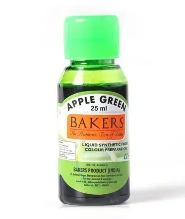 Bakers Apple Green, Liquid Synthetic Food Color, 500ml - 500ml
