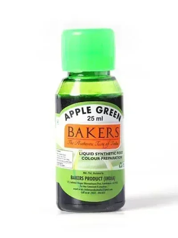 Bakers Apple Green, Liquid Synthetic Food Color, 25ml - 25ml