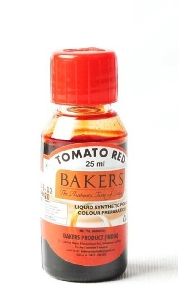Bakers Tomato Red Syntehtic Food colour 25ml - 25ml