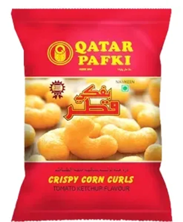 Qatar Pafki Crispy Corn CurlsTomato Ketchup Flavour Pouch, 21g - 21g