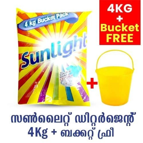 Sunlight Detergent Washing Powder Bucket Pack, 4 kg - 4 kg