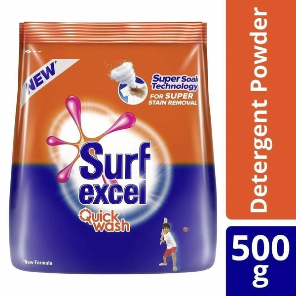 Surf Excel Quick Wash Powder Washing, 500g - 500g
