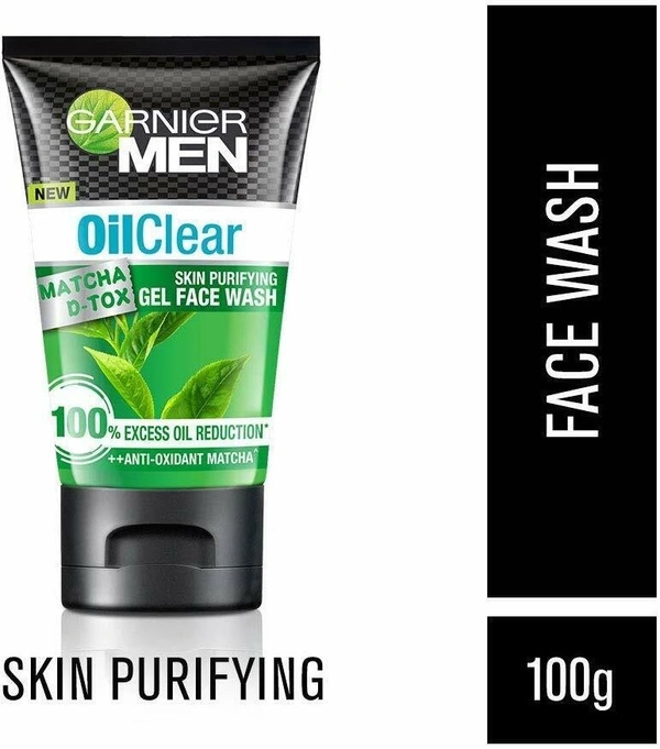 Garnier Men Oil Clear Skin Gel Face Wash Purifying, 100g - 100g