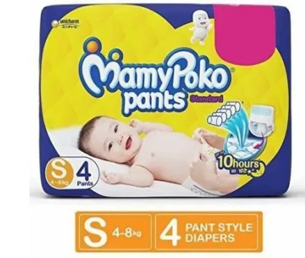 Mamy Poko Pants Standard Pant Style Small Size Diapers - 4 Count - 4 Pants