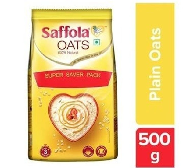 Saffola Oats Super Saver Pack With Free Jar, 500g - 500g