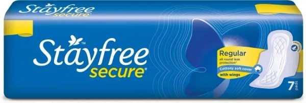 StayFree Stayfree Secure Cottony Soft Cover Regular With Wings, 7 pads - 7 Pads