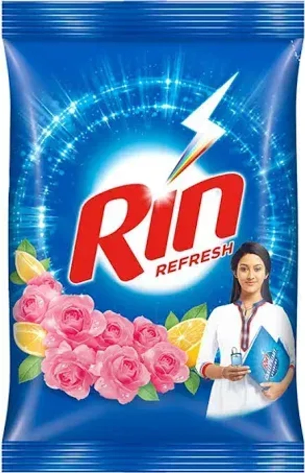 Rin Refresh Lemon and Rose Detergent Powder, 1 kg - 1 kg
