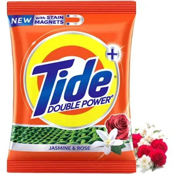 Home Care Tide Plus Detergent Powder Double Power Jasmine& Rose Pouch, 1 kg - 1 Kg