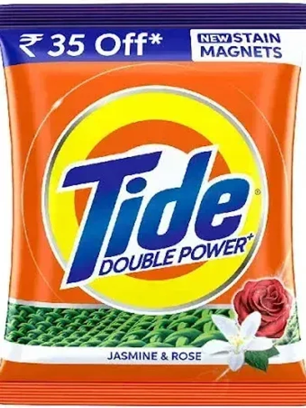 Home Care Tide Plus Detergent Powder Double Power Jasmine& Rose Pouch, 2 kg - 2 Kg
