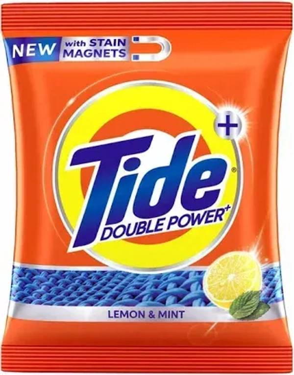 Tide Plus Detergent Powder Double Power Lemon& Mint Pouch, 500g - #REF!
