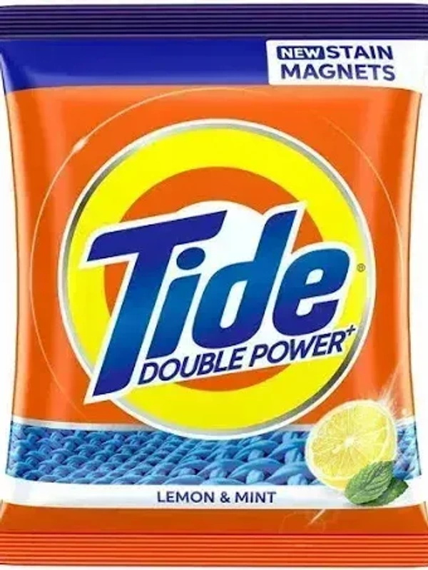 Tide Plus Detergent Powder Double Power Lemon& Mint Pouch, 2 kg - 2 Kg