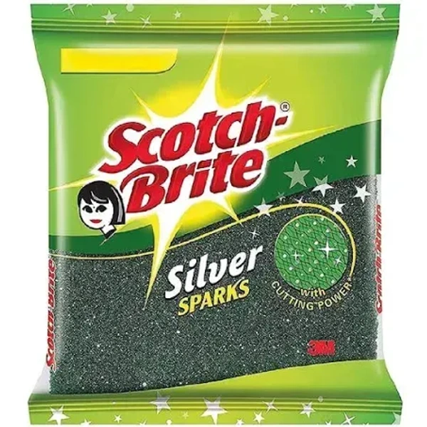 Scotch Brite Scotch-Brite Scrub Pad Silver Sparks 3M, 1 pcs - 1 pcs