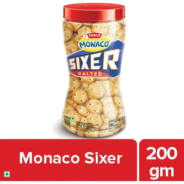 Parle Monaco Sixer Salted Biscuits 200g - 200g