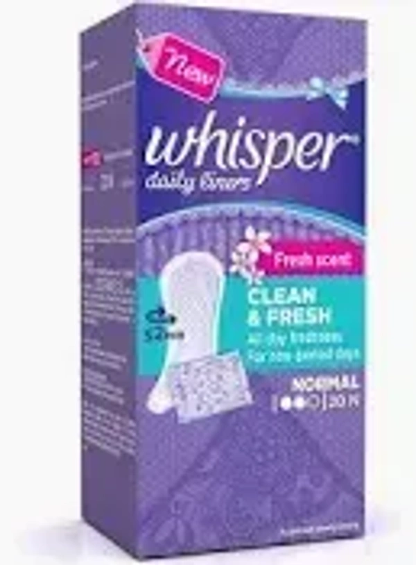 Whisper Daily Liners Fresh Scent Clean& Fresh Normal 20 N, 1 pcs - 1 pcs