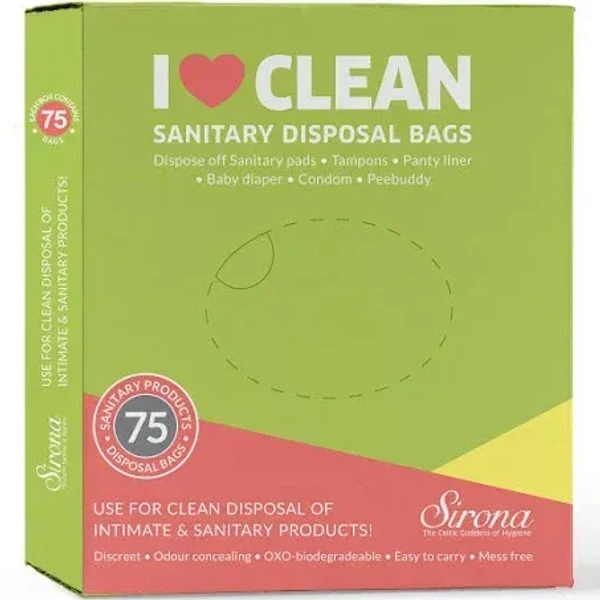 Sirona Sanitary And Diapers Disposal Bag (75 Bags), 75 bags - 75 bags