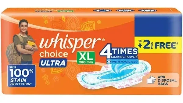 Whisper Choice Ultra Extra Large, 20 pads - 20 pads