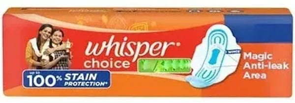 Whisper Choice Sanitary Pads Regular with Wings, 7 pads - #REF!