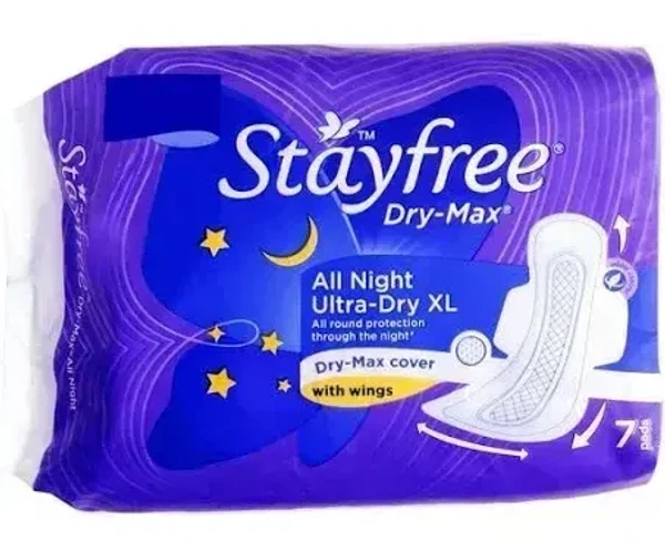 StayFree Stayfree Dry Max All Night Ultra Dry XL With Wings,7Pads - 7Pads
