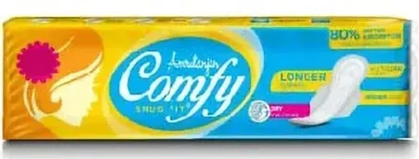 Amrutanjan Comfy Snug Fit Longer Napkin Sanitary Pad, 6 pads - 6 pads