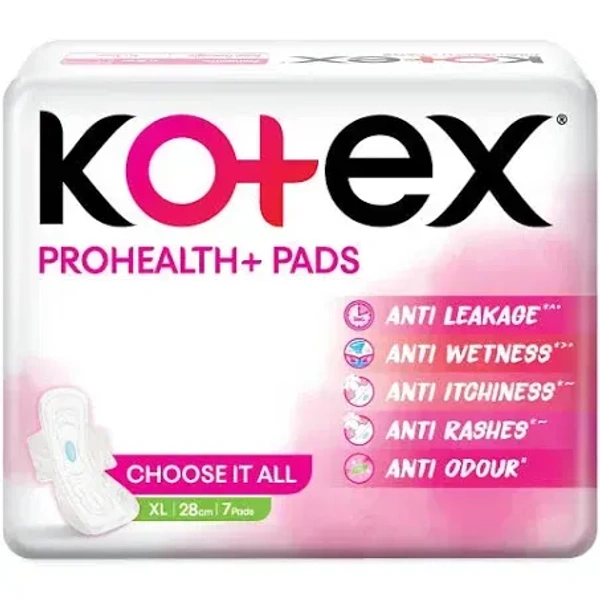 Kotex Freedom Dry Cover With Soft Wings XL, 7 Nos - 7 Nos