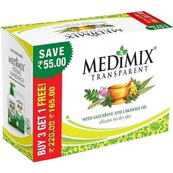 Medimix Clear Glycerine Soap (Pack of 4), 400g - 400g