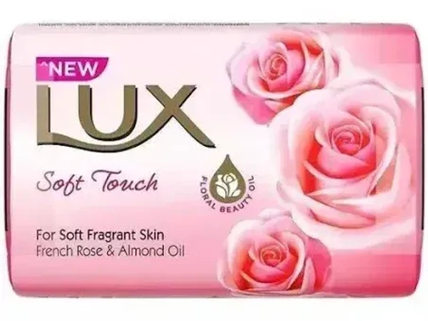 Lux Soft Touch French Rose And Almond Oil Soap Bar, 100g - 100g