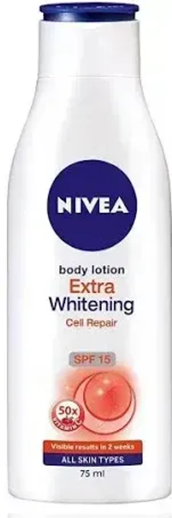 Nivea Whitening SPF 15 Body Lotion, 75 ml - 75 ml