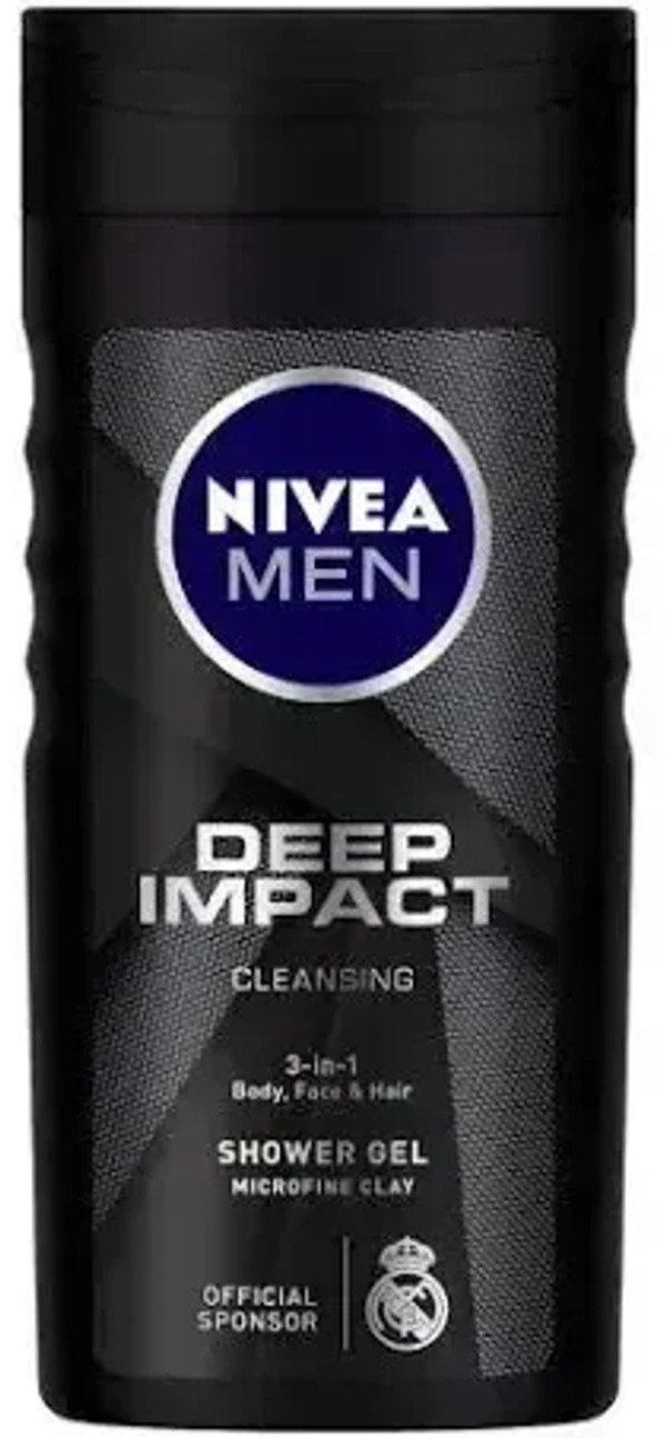 Nivea Men Deep Impact Cleansing Shower Gel, 250 ml - 250 ml