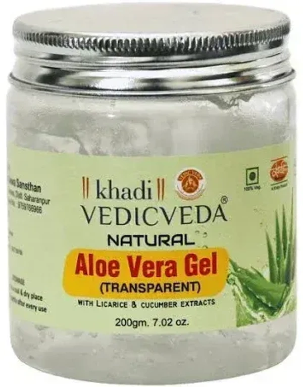 Khadi Herbal Aloevera Gel (Transparent ), 200g - 200g
