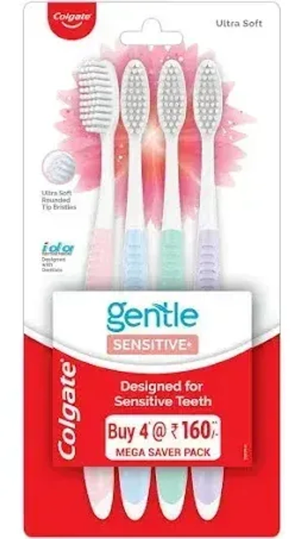 Colgate Gentle Sensitive Plus Ultra Soft 4 pcs Toothbrush, 1 pcs - 1 pcs
