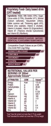 Hershey's Hersheys Milk Shake Chocolate, 200ml - 200ml