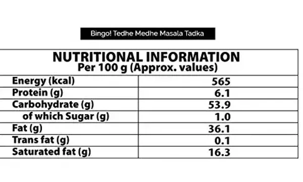 Bingo Tedhe Medhe Masala Tadka, 50g