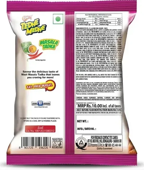 Bingo Tedhe Medhe Masala Tadka, 50g
