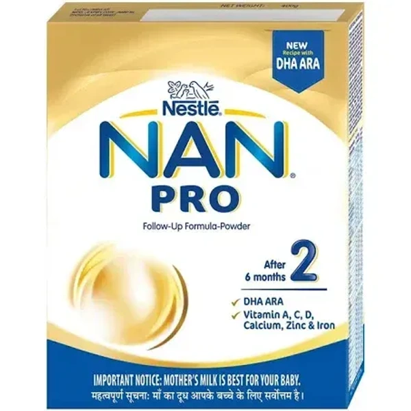 Nan Pro Nestle Nan Pro 2 Follow-up Formula Powder After 6 Months Carton, 400g - 400g