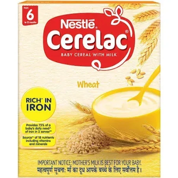 Nestle Cerelac Baby Cereal With Milk Wheat From 6 To 12 Months, 300g - 300g