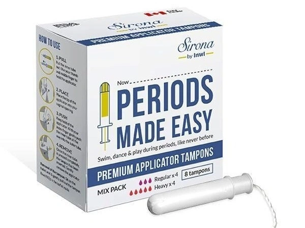 Sirona Premium Applicator Tampons Mix Pack (8 Nos), 8 pads - 8 pads