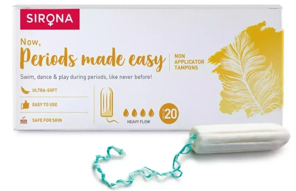Sirona Premium Digital Tampon (Heavy Flow) (20 Nos), 20 pcs - 20 pcs