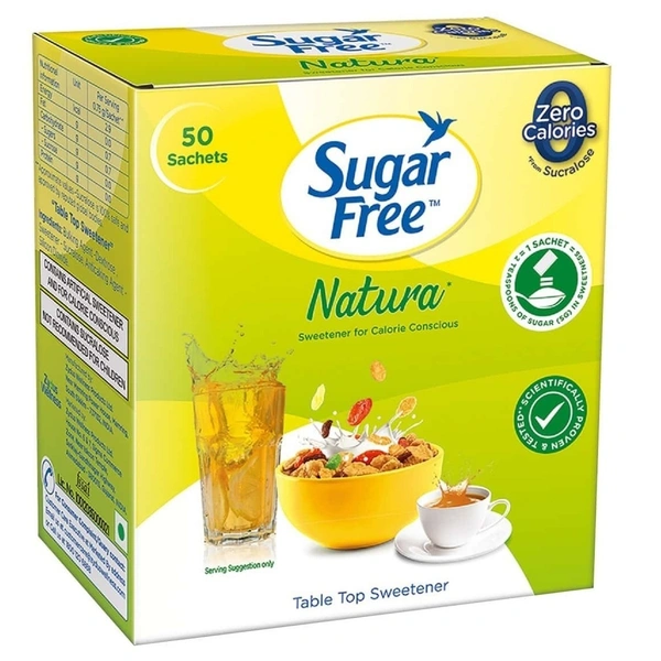 Sugar free Natura Low Calorie Sweetner, 50 Sachet - 50 Sachets