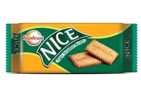 Sunfeast Nice Sugar Sprinkled Biscuits, 75g - 75g