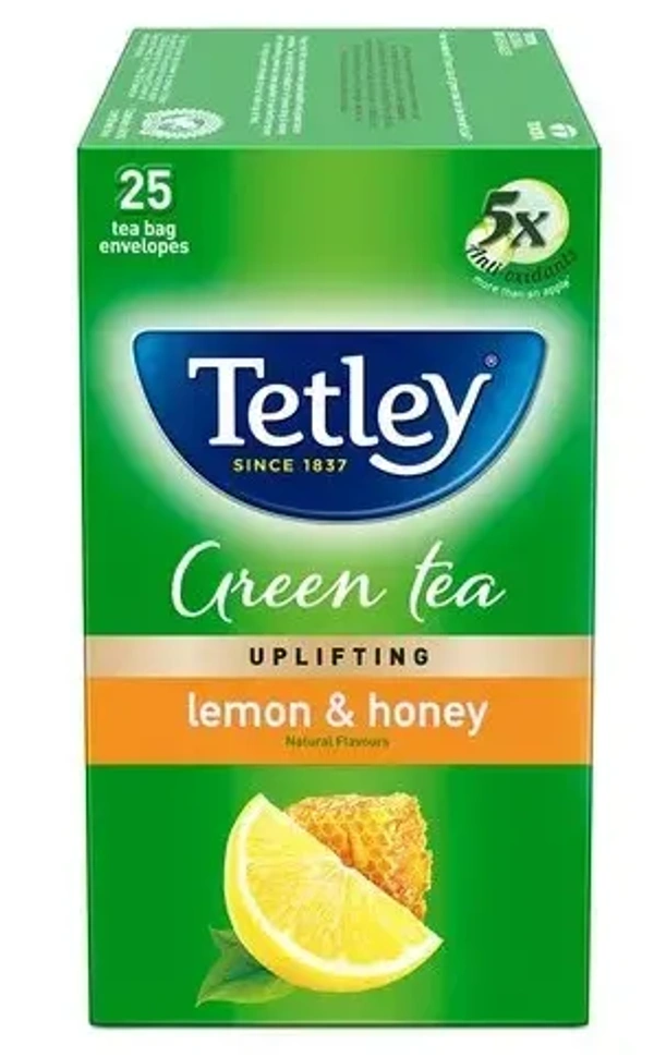 Tetley Green Tea, Lemon and Honey, 25 Bags - 25 Bags