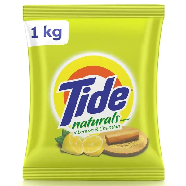Home Care Tide Naturals Detergent Powder Lemon& Chandan Pouch 800g+200g, 1 kg - 1 Kg
