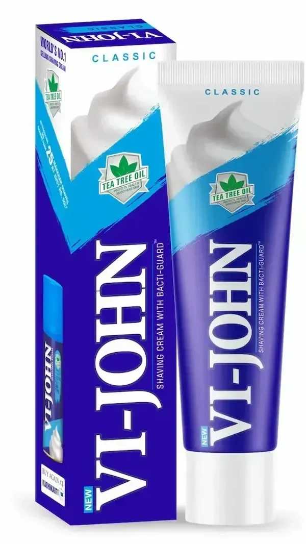 Vi-john Vi John Shaving Cream Tea Tree Oil, 125g - 125g