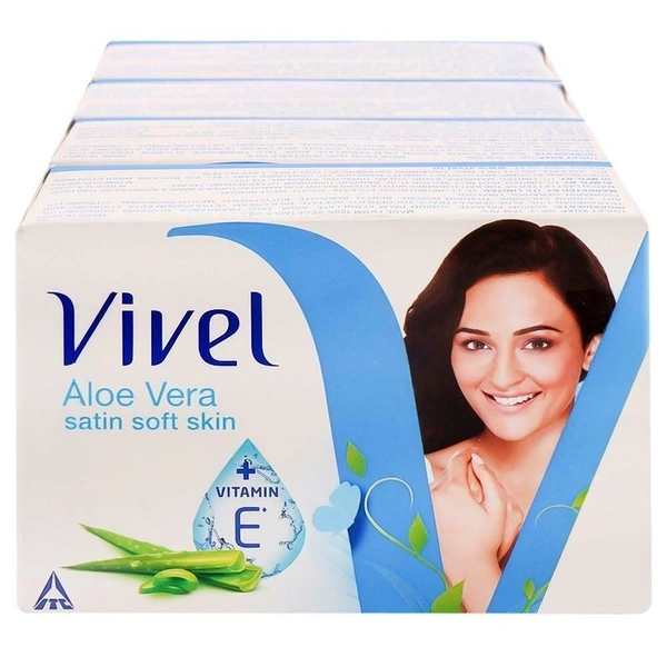 Vivel Aloe Vera Satin Soft Skin Soap, Pack of 4, 400g - 400g